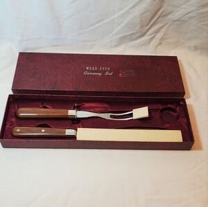 Wear-Ever 205 Vintage Stainless Steel Carving Set, Knife & 2-Prong Fork